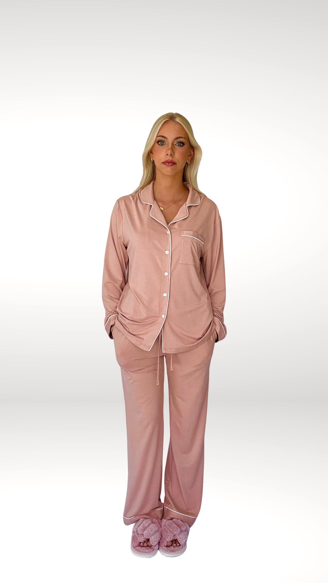Blush - Long Sleeve Bamboo Pyjama Set - The Daydream Collection
