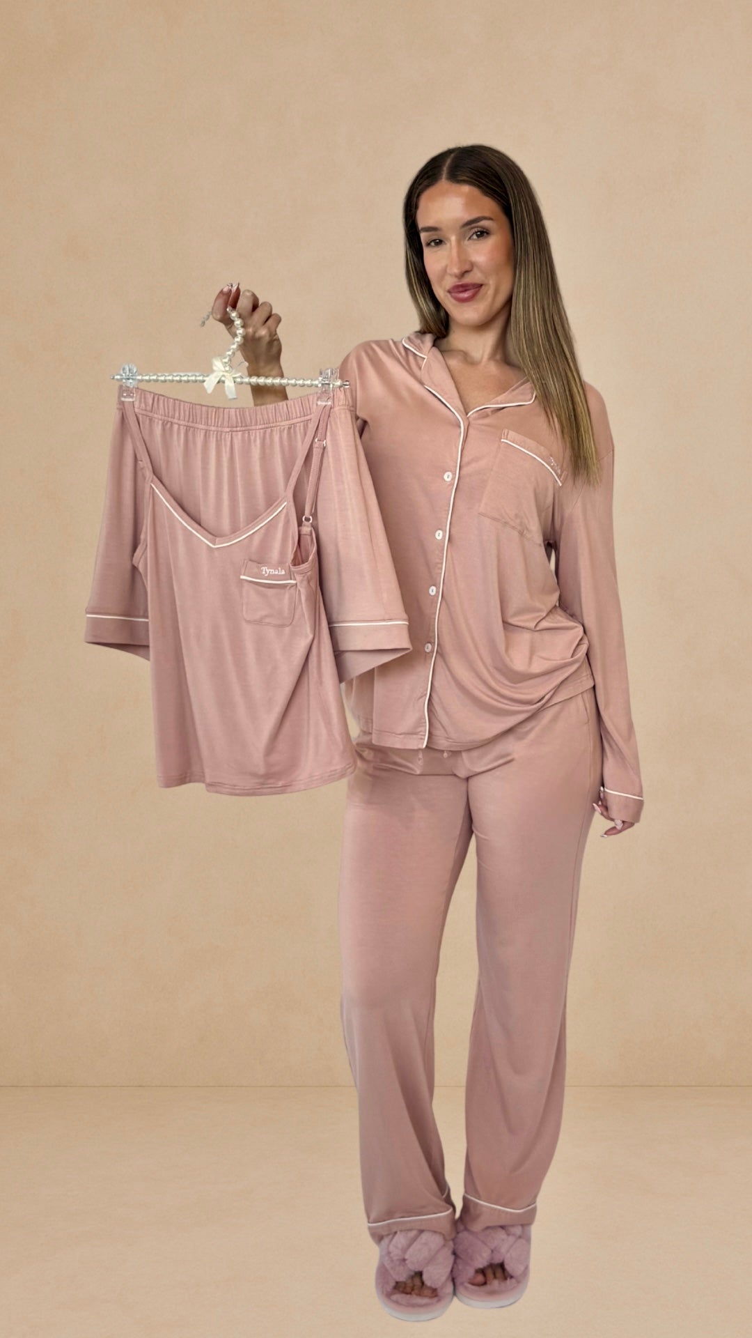 Blush - Long Sleeve Bamboo Pyjama Set - The Daydream Collection
