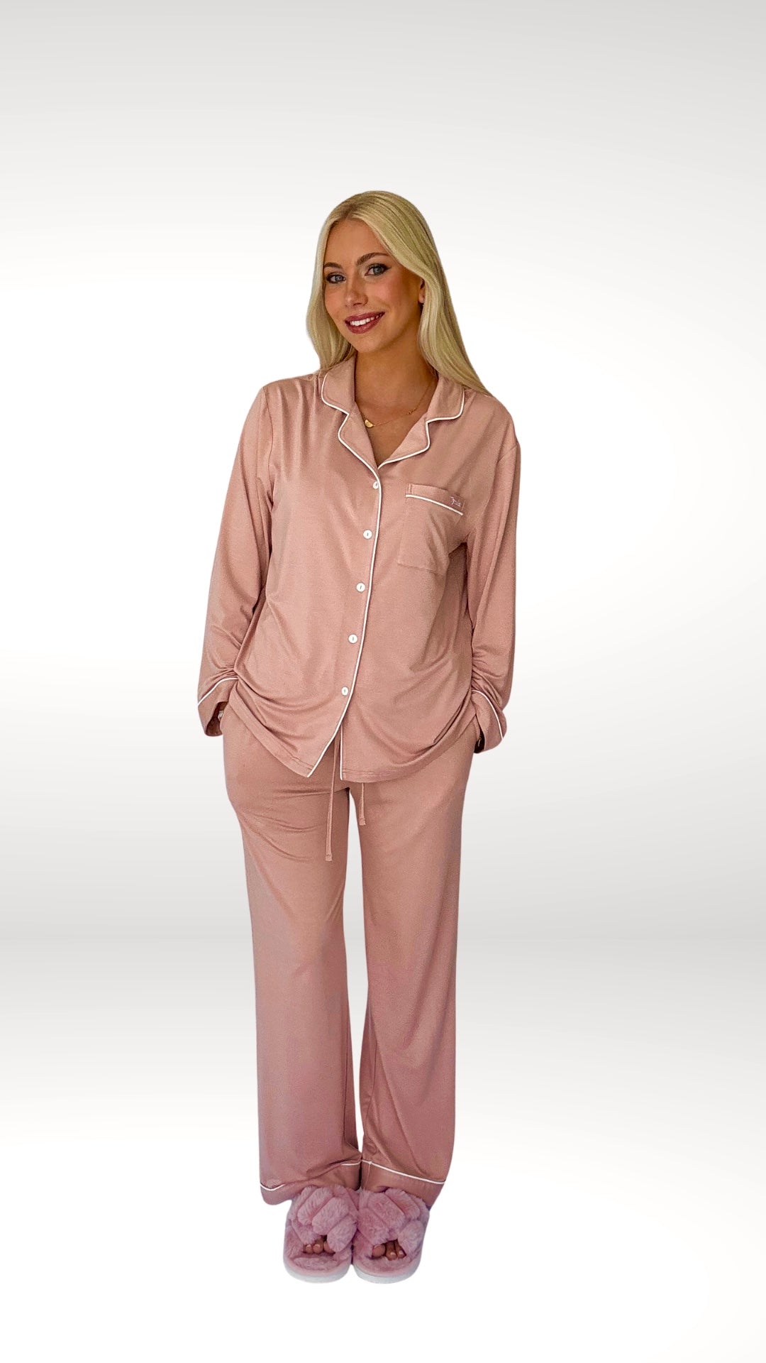 Blush - Long Sleeve Bamboo Pyjama Set - The Daydream Collection