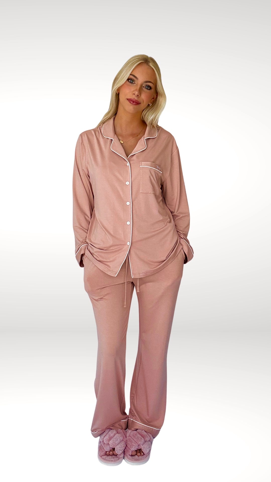 Blush - Long Sleeve Bamboo Pyjama Set - The Daydream Collection