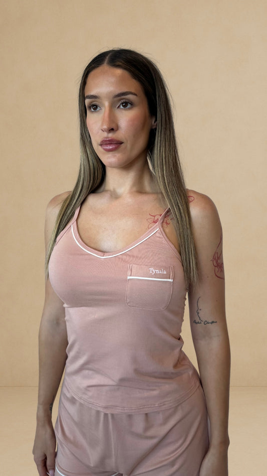 Blush - Shorts & Singlet Bamboo Pyjama Set – The Daydream Collection